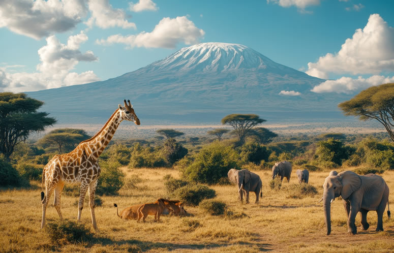 Game drive in Amboseli National Park